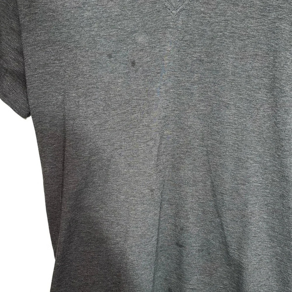 Lululemon Side Tie V-neck Tee Heathered Gray Workout Athleisure 4 Women’s - Picture 6 of 14